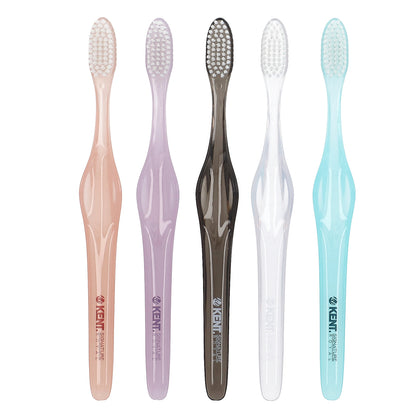Kent, Signature Royal, White Edition, Ultra Soft Toothbrush, 5 Pack