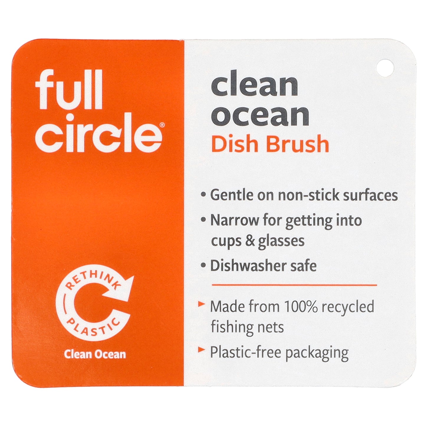 Full Circle, Clean Ocean Dish Brush, 1 Count