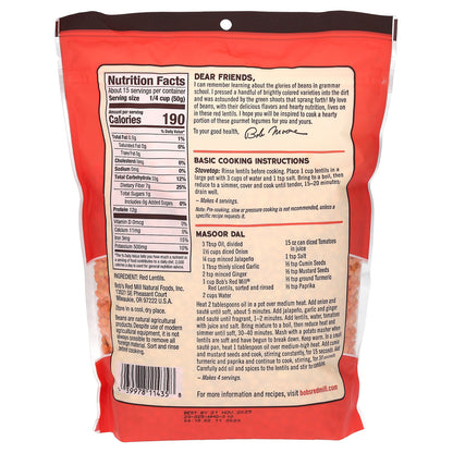 Bob's Red Mill, Red Lentils, 27 oz (765 g)