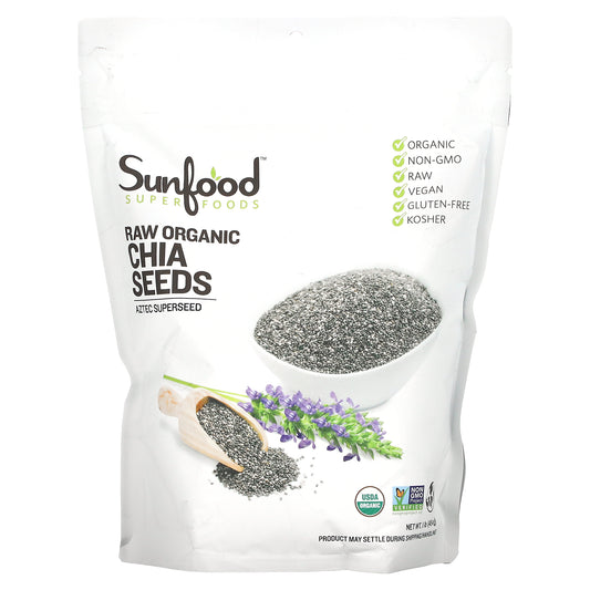 Sunfood, Raw Organic Chia Seeds, 1 lb (454 g)