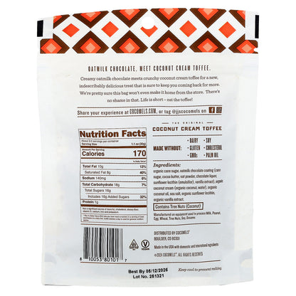 Cocomels, Toffee Bark, Creamy Chocolate & Crunchy Toffee, 3.5 oz (99 g)