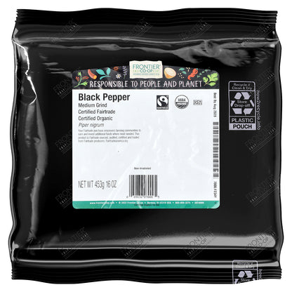 Frontier Co-op, Organic Black Pepper, Medium Grind, 16 oz (453 g)