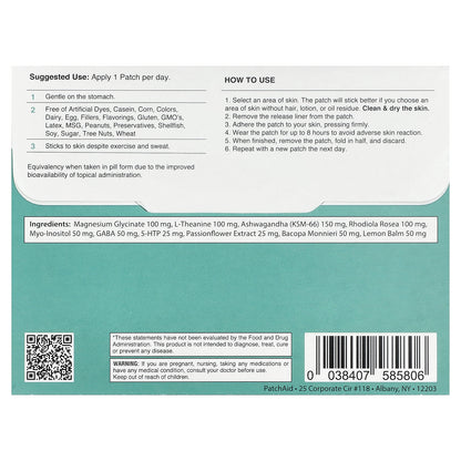 PatchAid, MagniCalm Advanced Patch, 30 Patches