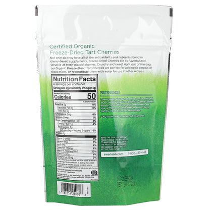 Swanson, Certified Organic Freeze-Dried Tart Cherries, 2 oz (56 g)
