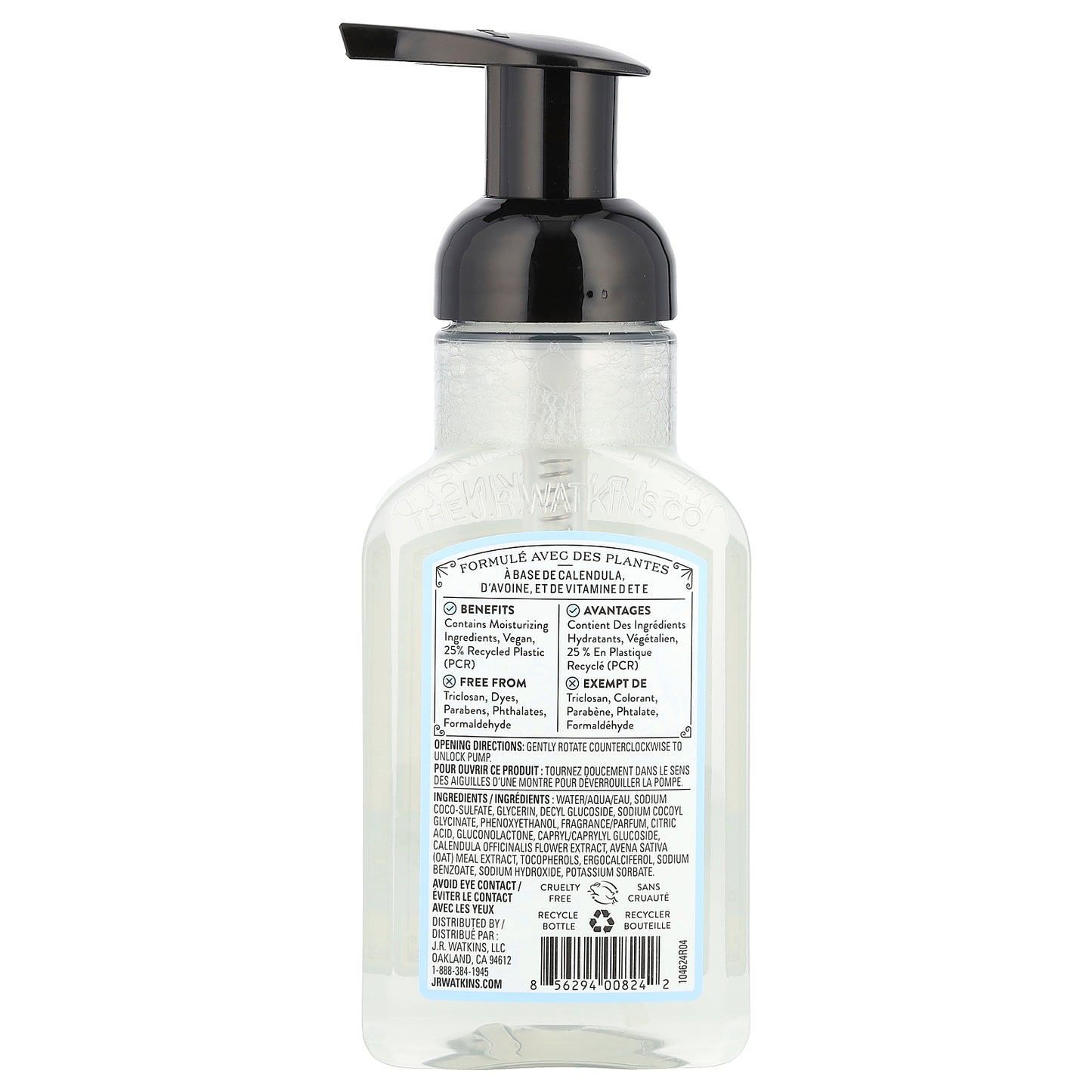 J R Watkins, Foaming Hand Soap, Ocean Breeze, 9 fl oz (266 ml)