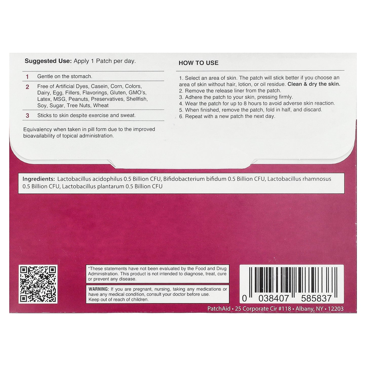 PatchAid, Kids Probiotic Patch, 30 Patches