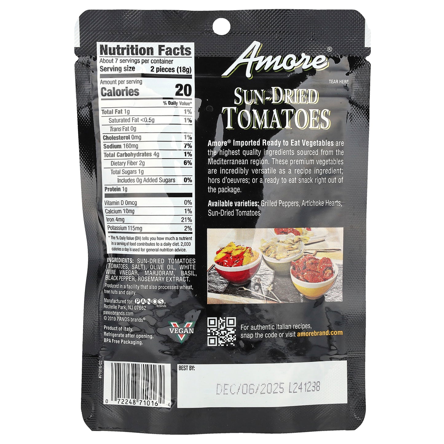 Amore, Sun-Dried Tomatoes, Herb Infused, 4.4 oz (125 g)