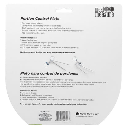 Flents, Meal Measure, Portion Control Plate, Blue, 1 Count