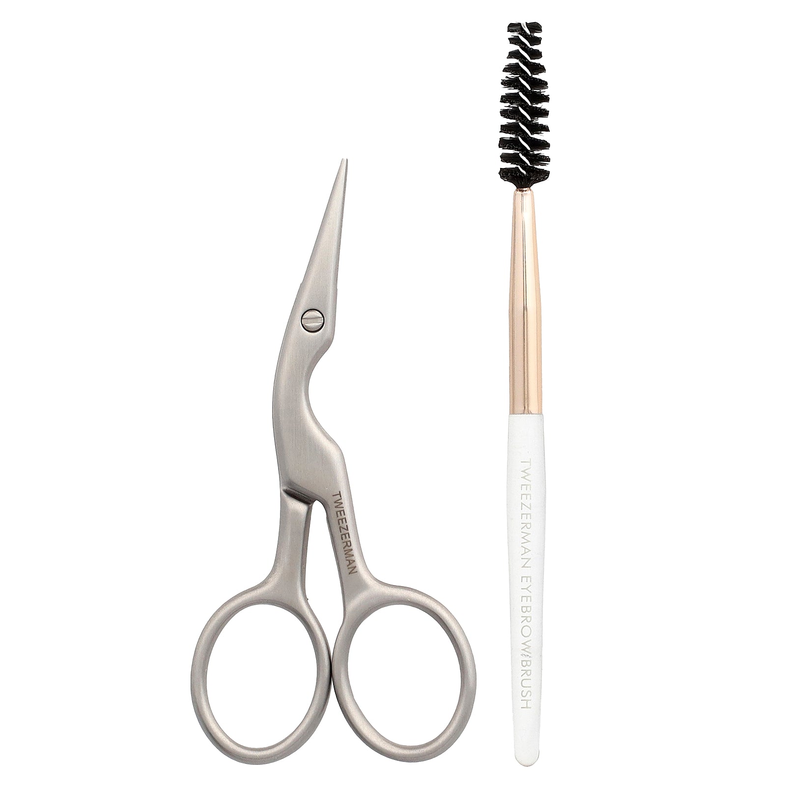 Tweezerman, Brow Shaping Scissors & Brush, 2 Piece Set