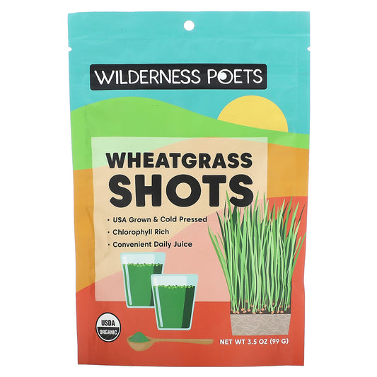 Wilderness Poets, Organic Wheatgrass Shots, 3.5 oz (99 g)