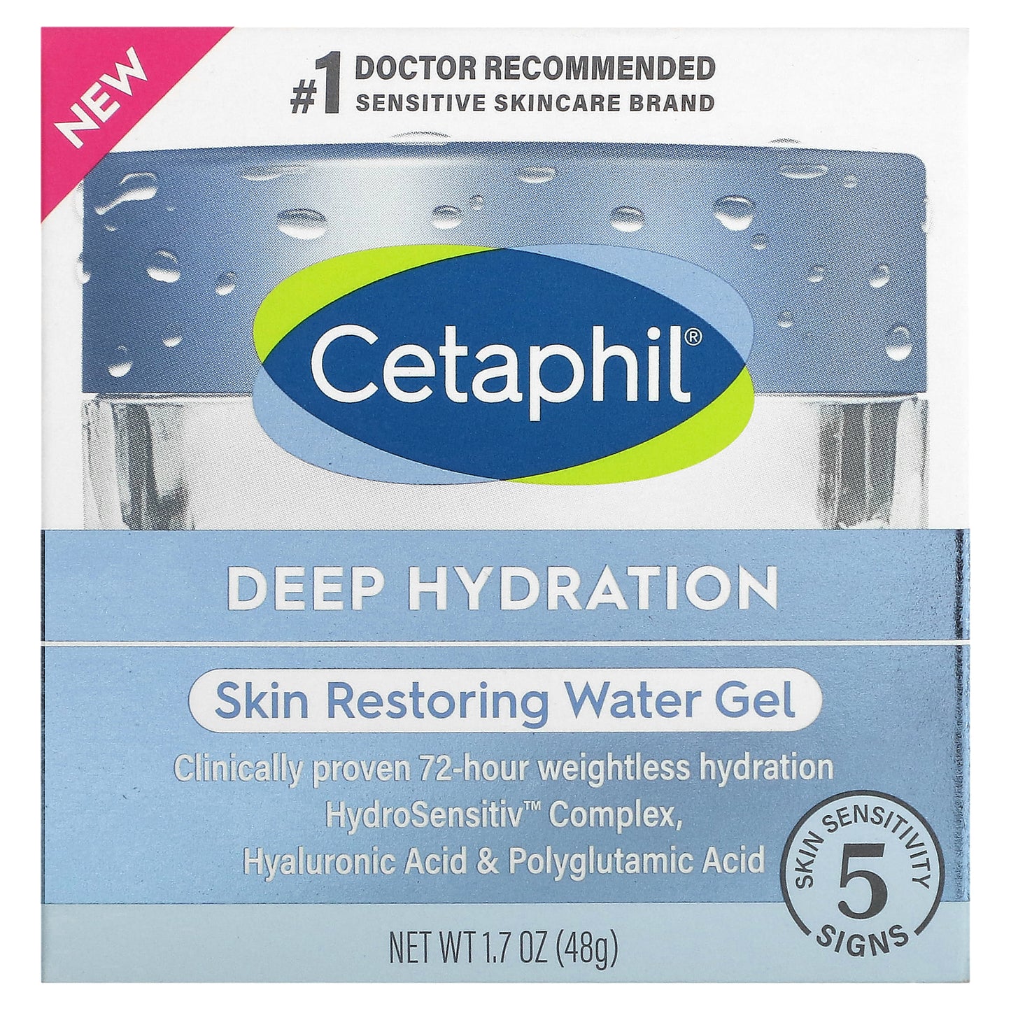 Cetaphil, Deep Hydration, Skin Restoring Water Gel, 1.7 oz (48 g)