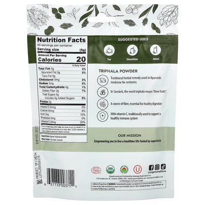 Organic Traditions, Triphala Powder, 7 oz ( 200 g)
