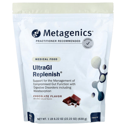 Metagenics, UltraGI Replenish, Chocolate, 22.22 oz (630 g)