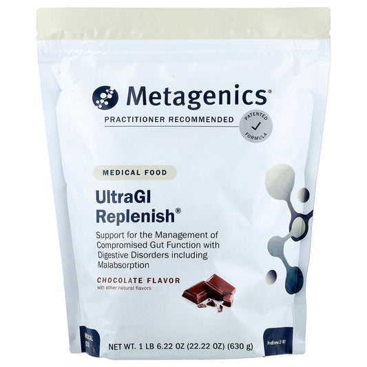 Metagenics, UltraGI Replenish, Chocolate, 22.22 oz (630 g)