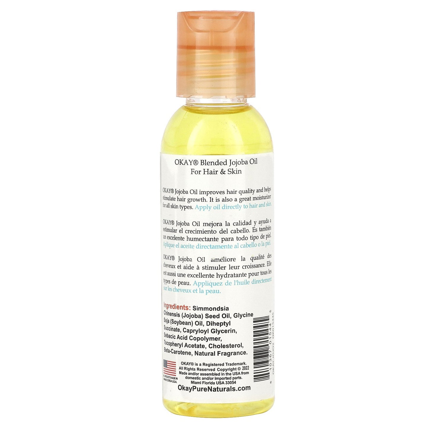 Okay Pure Naturals, Blended Jojoba Oil, 2 fl oz (59 ml)