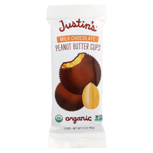 Justin's Nut Butter, Organic Milk Chocolate Peanut Butter Cups, 2 Cups, 1.4 oz (40 g)