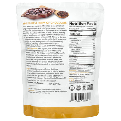 Zint, Raw Organic Cacao Nibs, 16 oz (454 g)