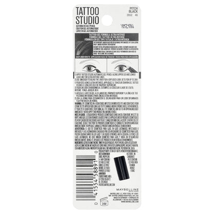 Maybelline, Tattoo Studio, Automatic Gel Pencil Eyeliner, 010 Pitch Black, 0.01 oz (280 mg)