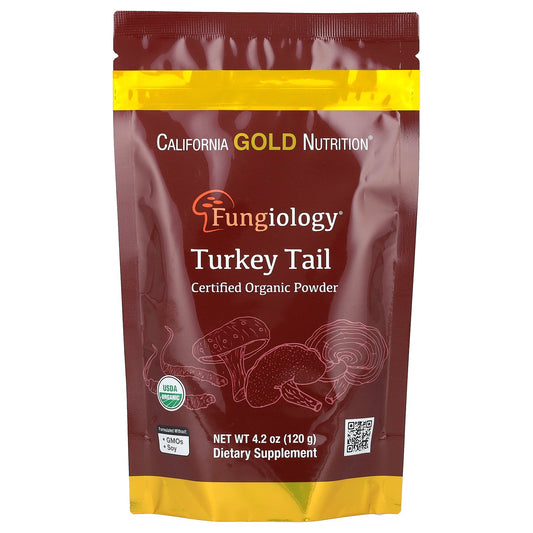 California Gold Nutrition, Fungiology®, Certified Organic Turkey Tail Powder, 4.2 oz (120 g)