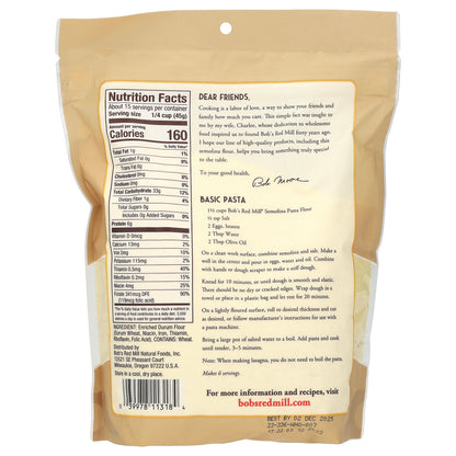 Bob's Red Mill, Semolina Flour, 24 oz (680 g)