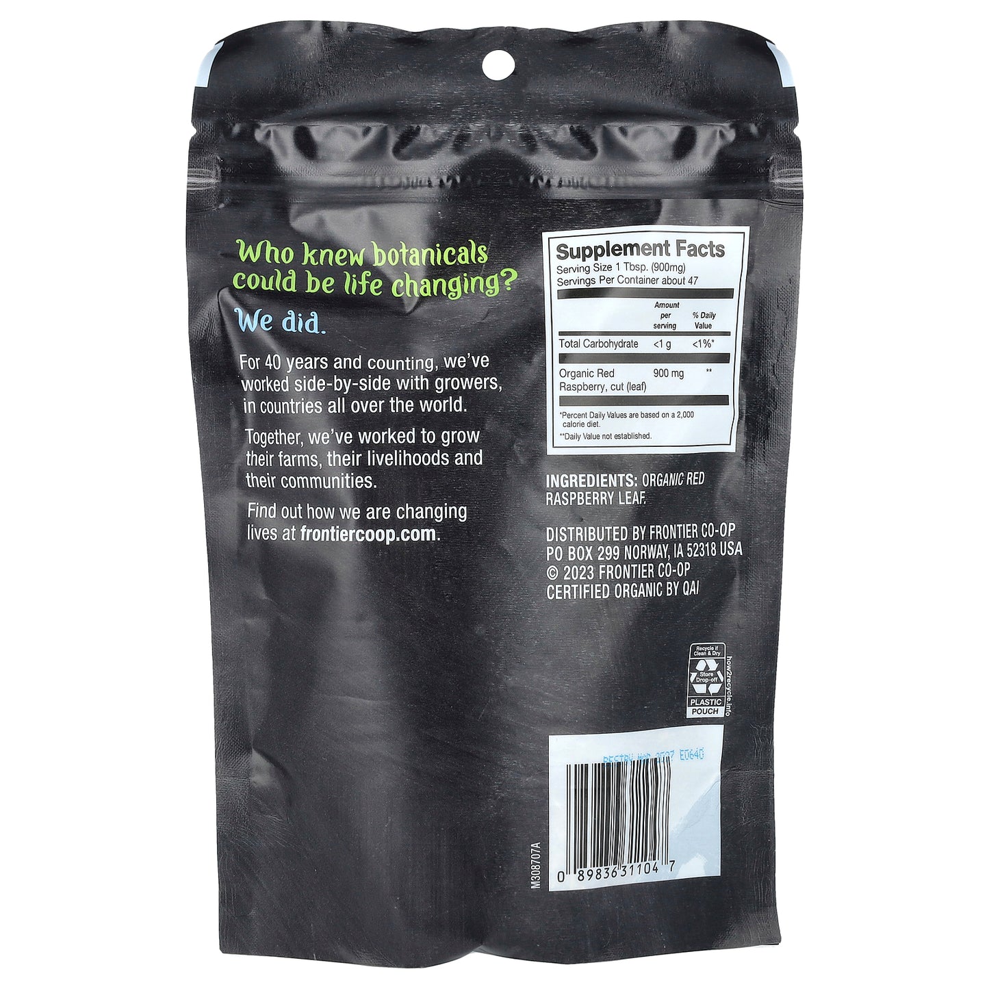 Frontier Co-op, Organic Red Raspberry Leaf, 1.48 oz (42 g)