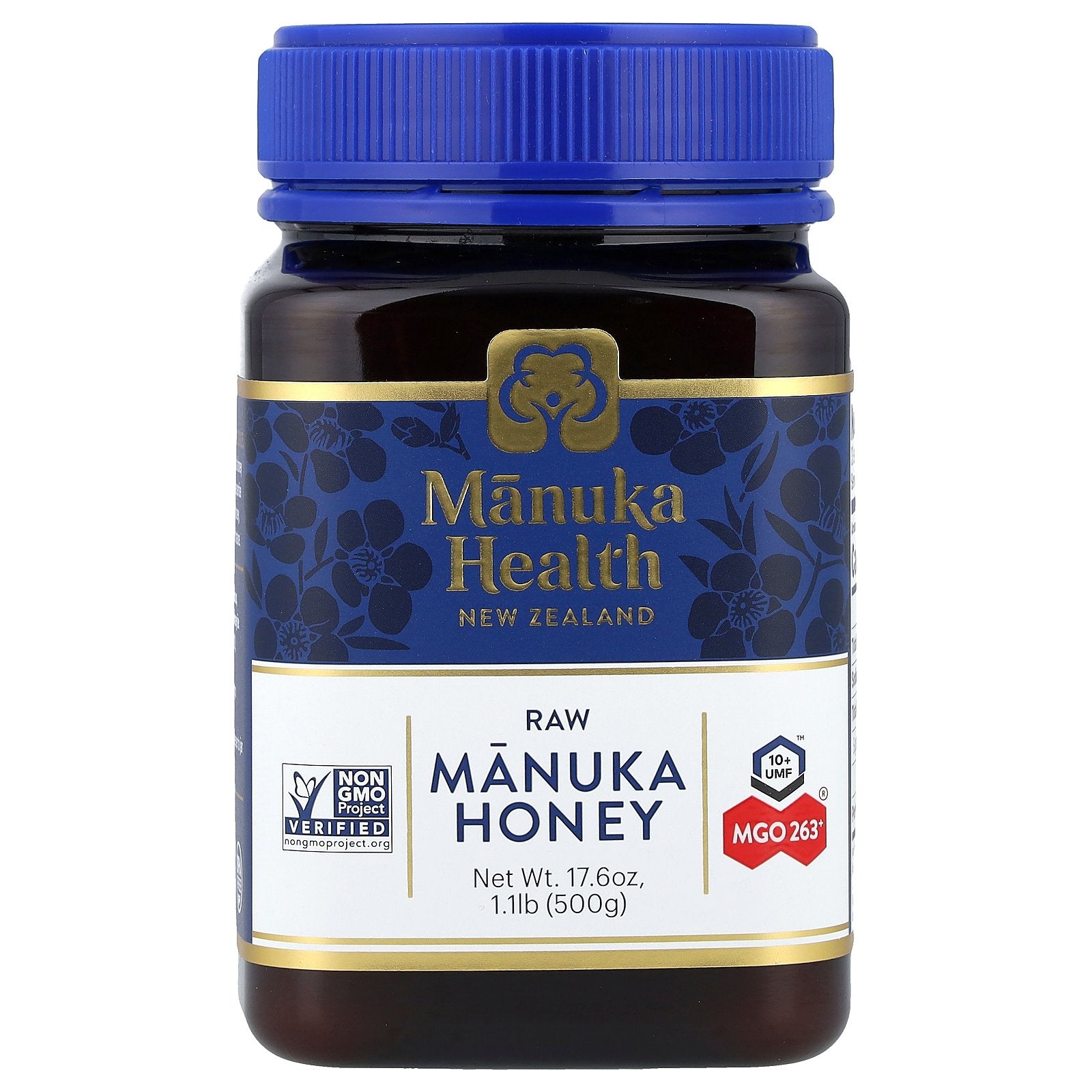 Manuka Health, Raw Manuka Honey, UMF 10+, MGO 263+, 17.6 oz (500 g)