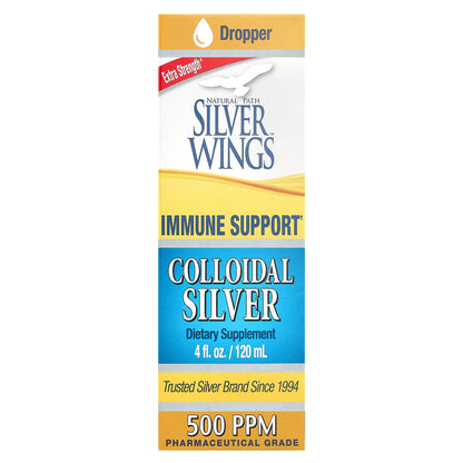 Natural Path Silver Wings, Colloidal Silver, 500 PPM, 4 fl oz (120 ml)