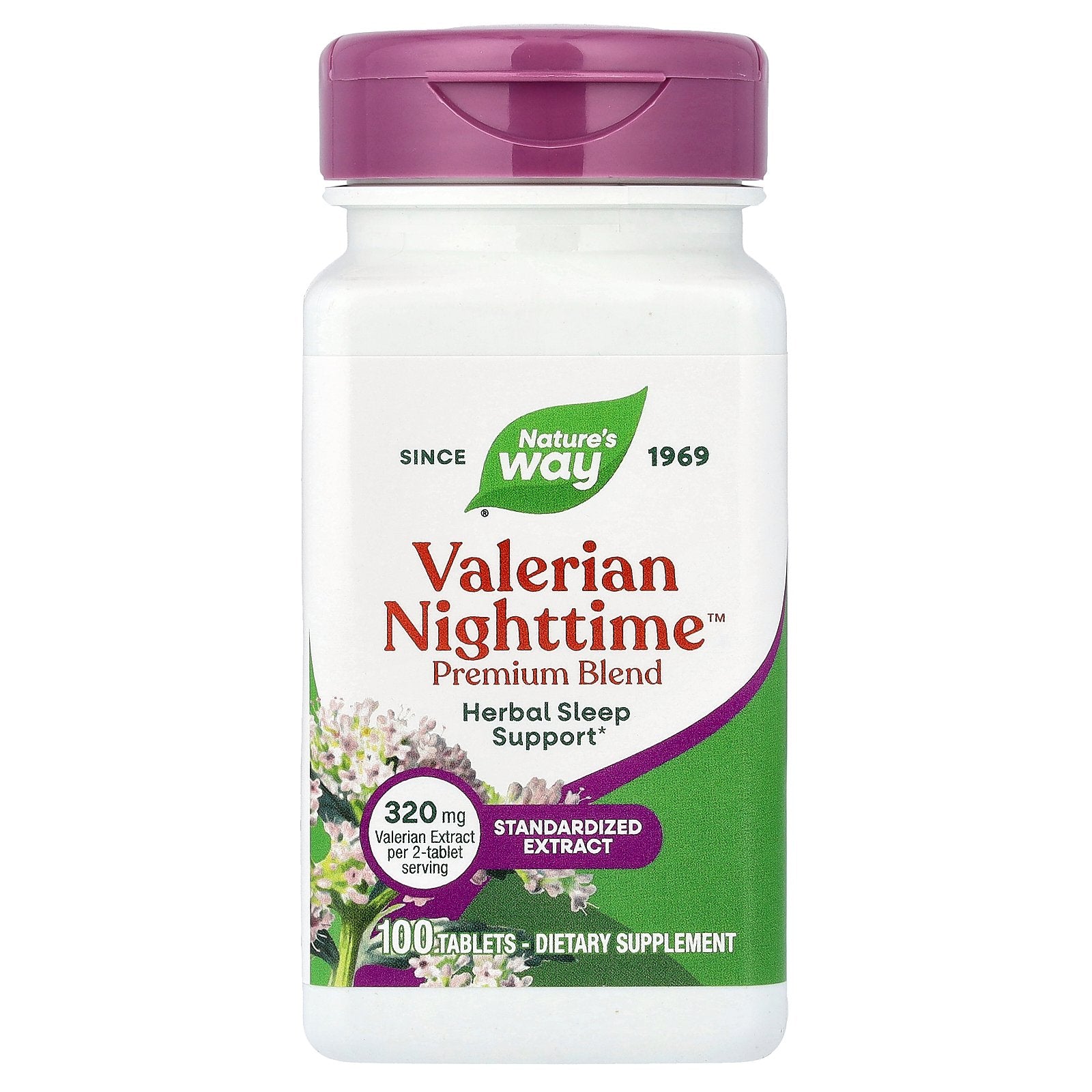 Nature's Way, Valerian Nighttime™, 100 Tablets