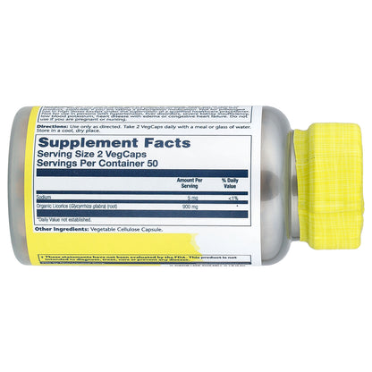 Solaray, Licorice, 100 VegCaps (450 mg Per capsule)