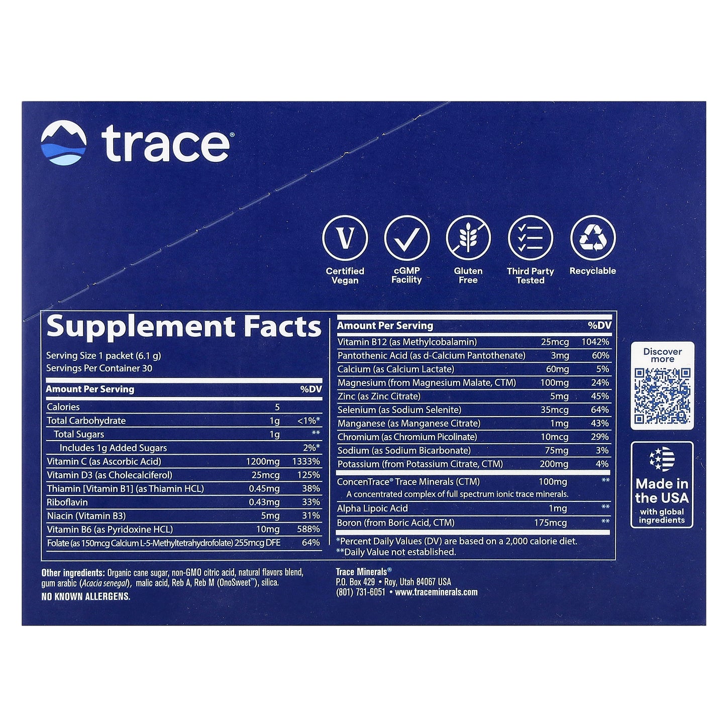 Trace, Power Pak, Lemon Lime, 30 Stick Packets, 0.22 oz (6.1 g) Each