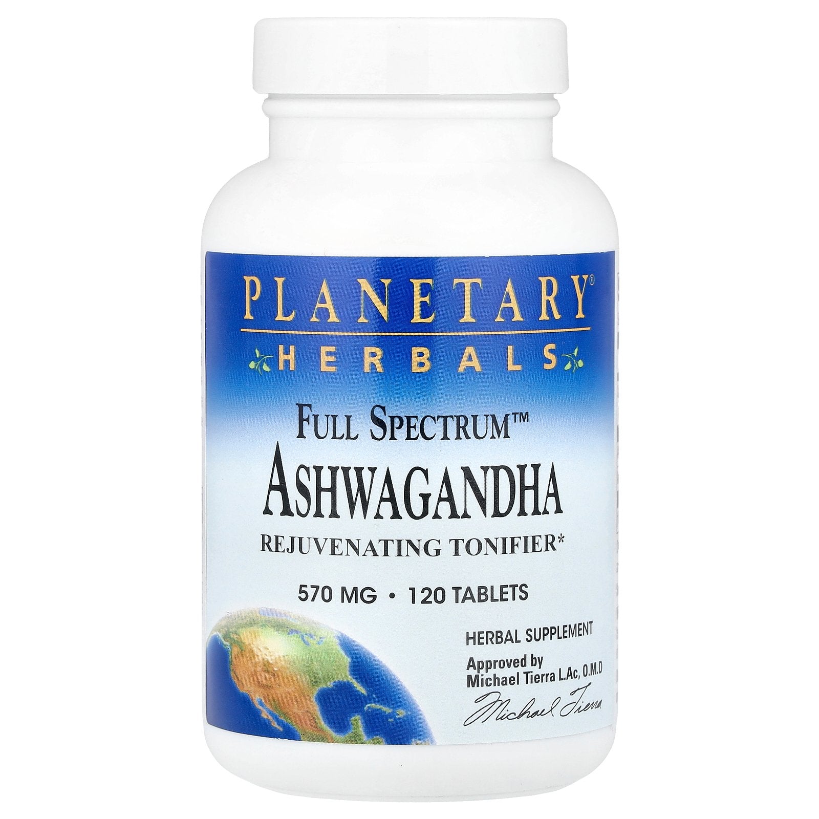 Planetary Herbals, Full Spectrum™ Ashwagandha, 570 mg, 120 Tablets