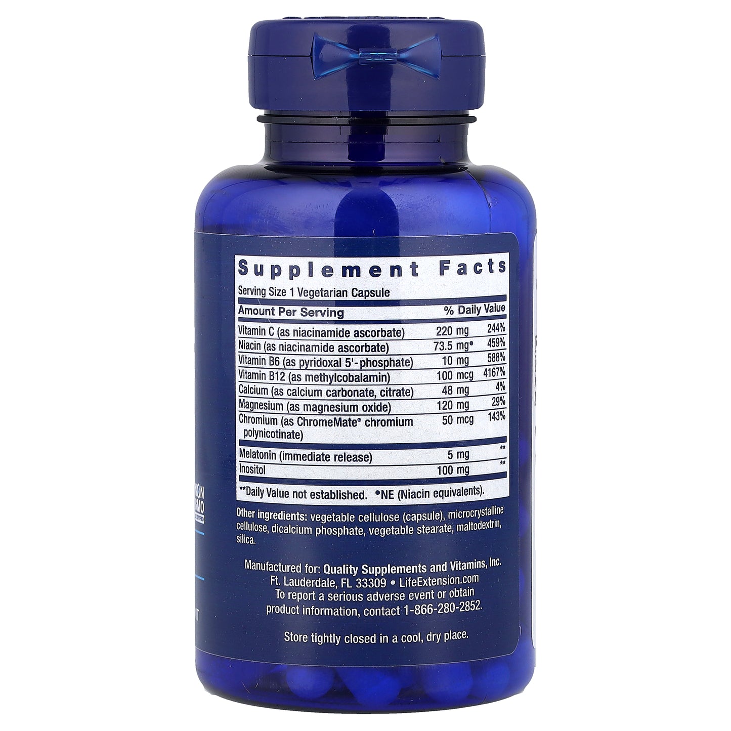 Life Extension, Quiet Sleep Melatonin, 60 Vegetarian Capsules