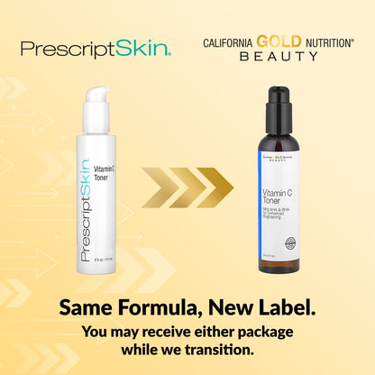 California Gold Nutrition, Vitamin C Toner, Enhanced Brightening Toner, 6 fl oz (177 ml)