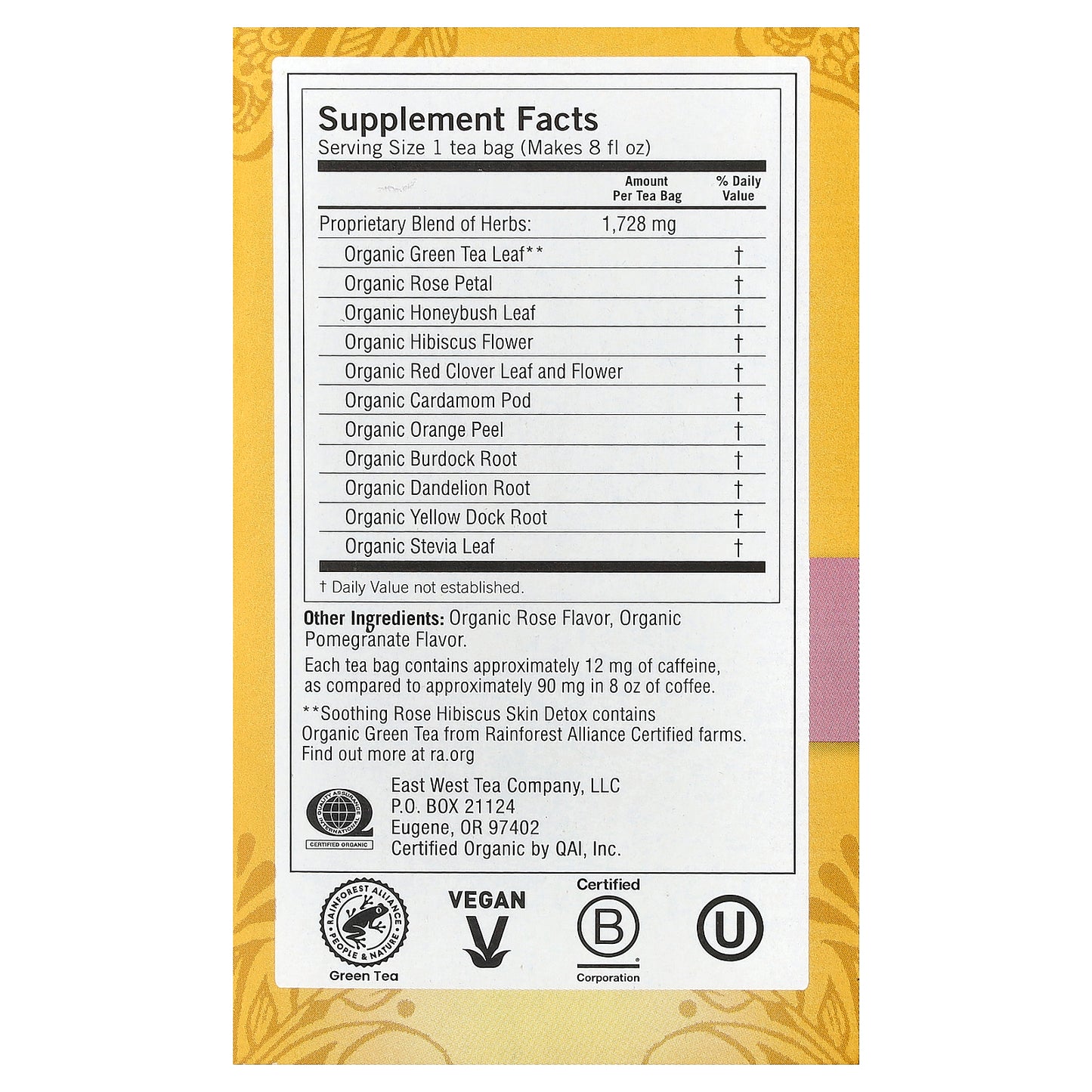 Yogi Tea, Skin DeTox, Soothing Rose Hibiscus, 16 Tea Bags, 1.12 oz (32 g)