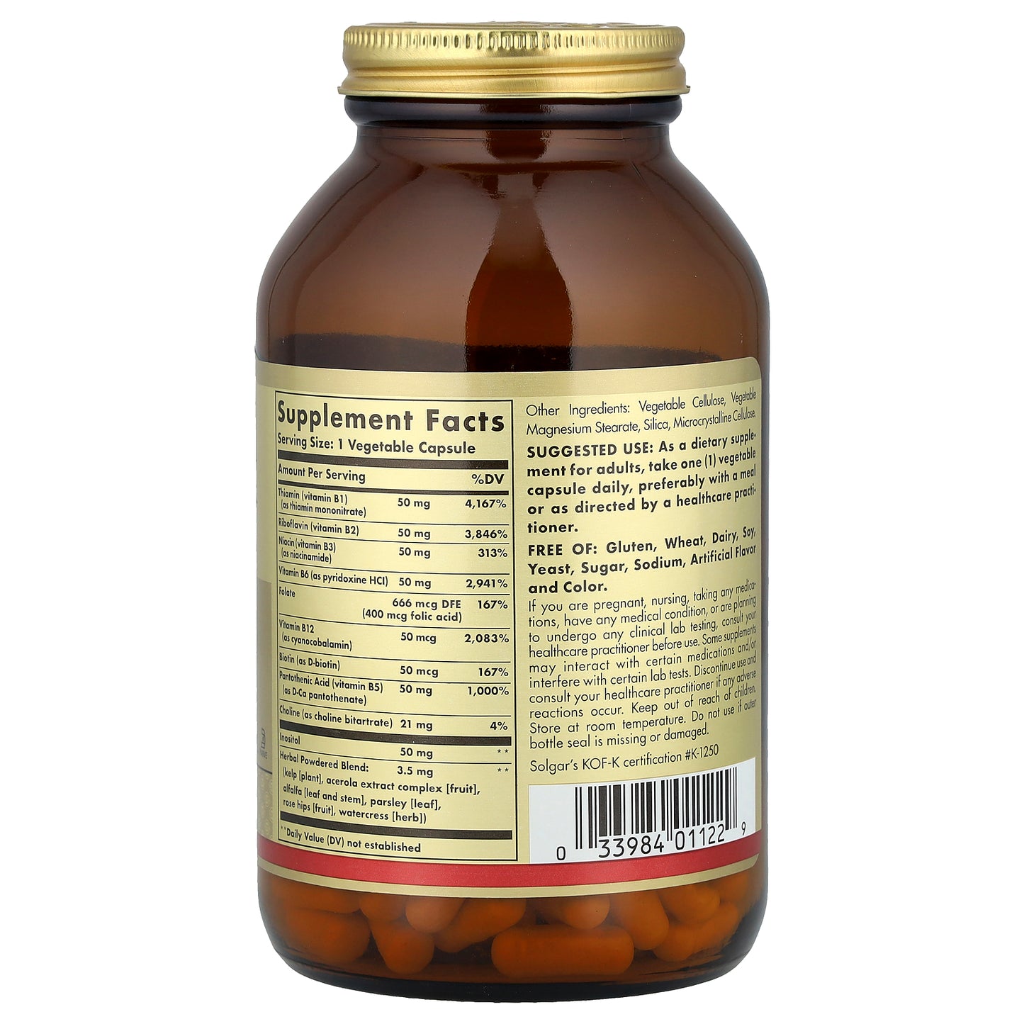 Solgar, B-Complex "50", 250 Vegetable Capsules