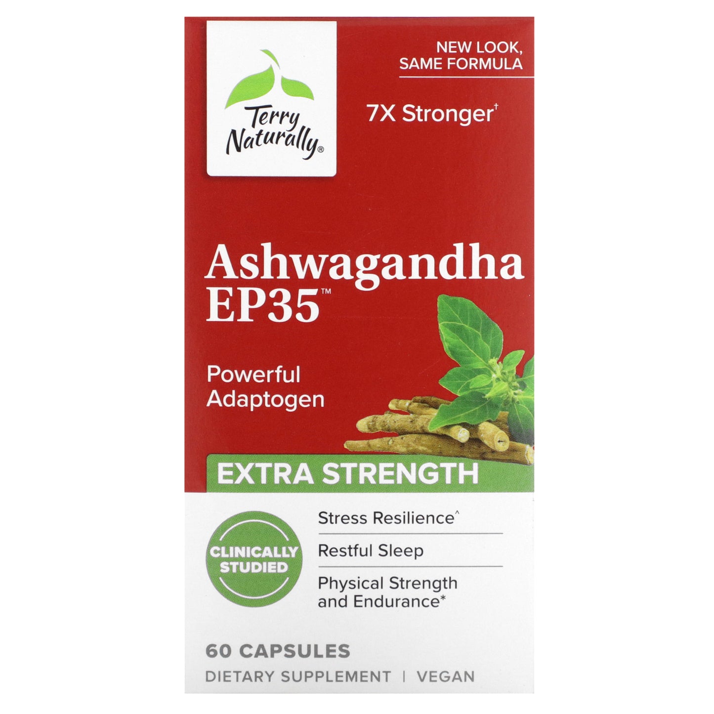 Terry Naturally, Ashwagandha EP35, 60 Capsules (150 mg per Capsule)