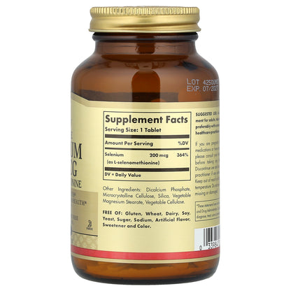 Solgar, Selenium, Yeast-Free, 200 mcg, 250 Tablets