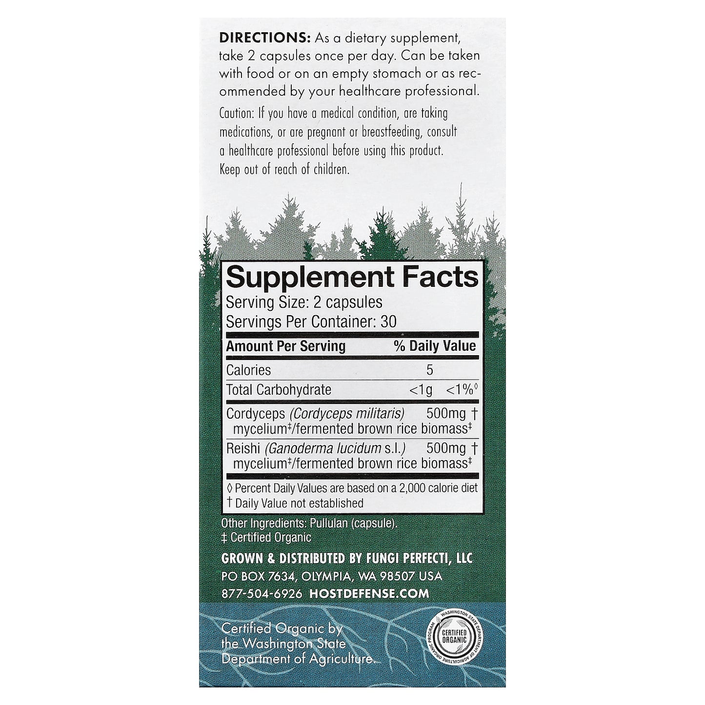 Host Defense, Mushrooms™, Cordychi®, 60 Capsules