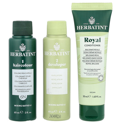 Herbatint, Permanent Haircolor Gel, 6N Dark Blonde, 5.75 fl oz (170 ml)