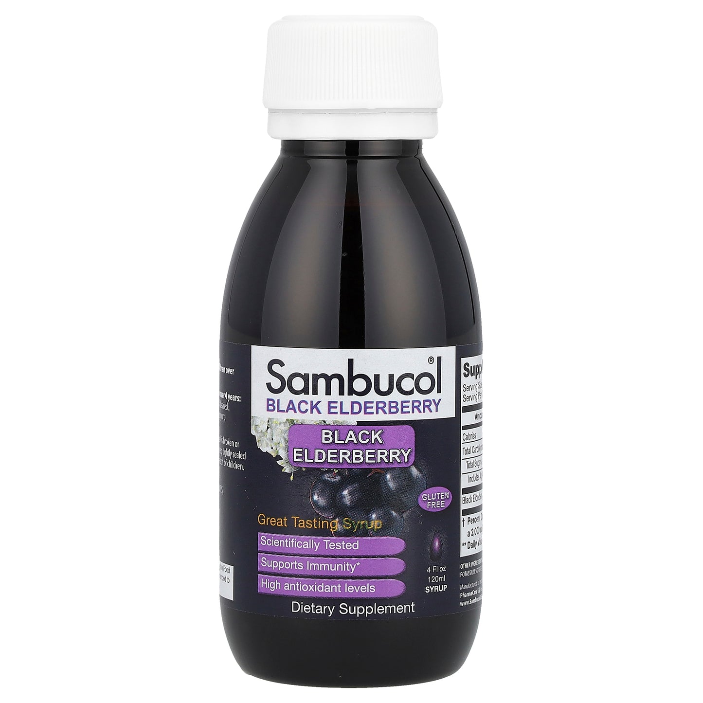 Sambucol, Black Elderberry Syrup, 4 fl oz (120 ml)