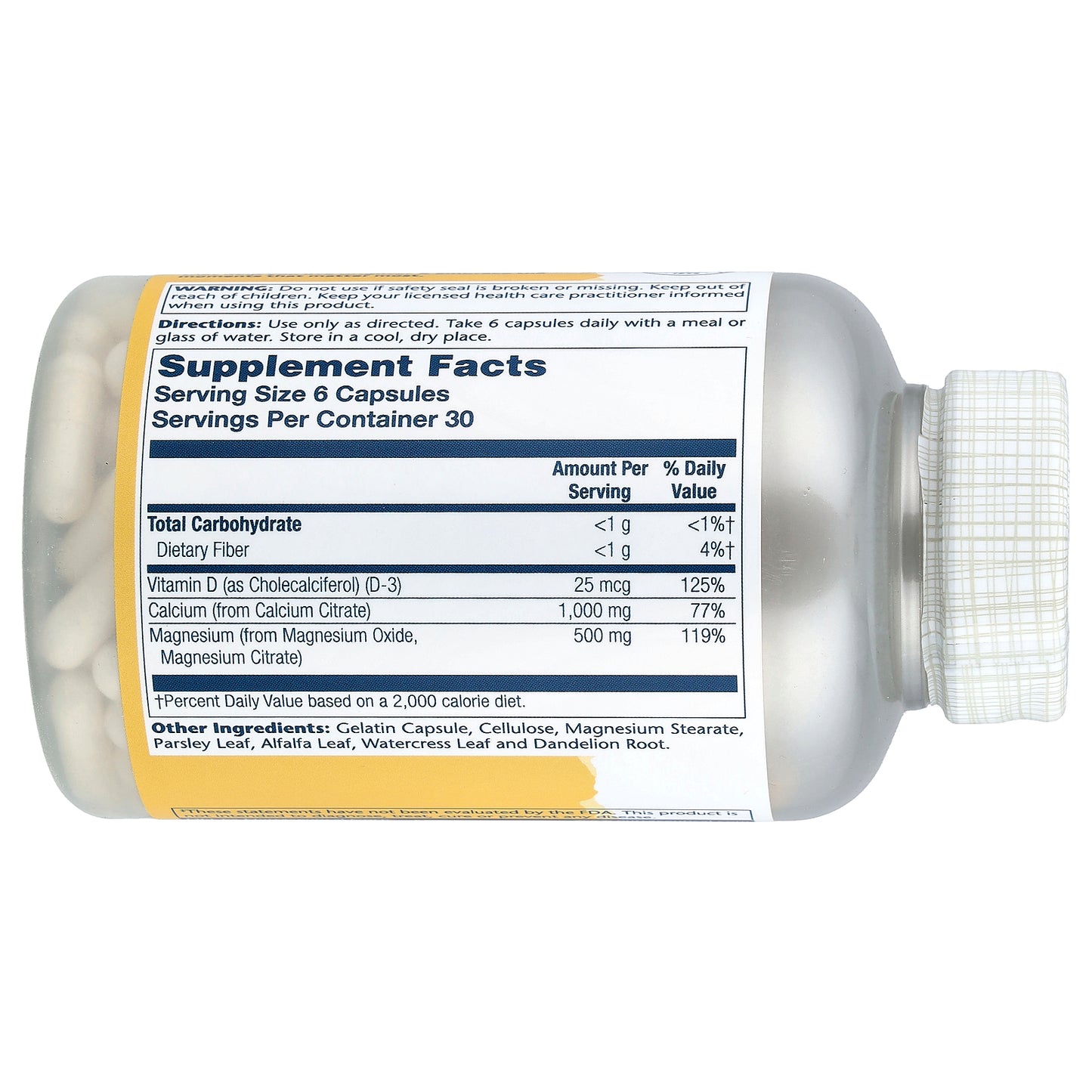 Solaray, Cal-Mag Citrate with Vitamin D, 2:1 Ratio, 180 Capsules