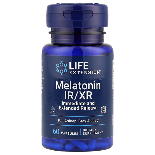 Life Extension, Melatonin IR/XR, 60 Capsules (1.5 mg per Capsule)