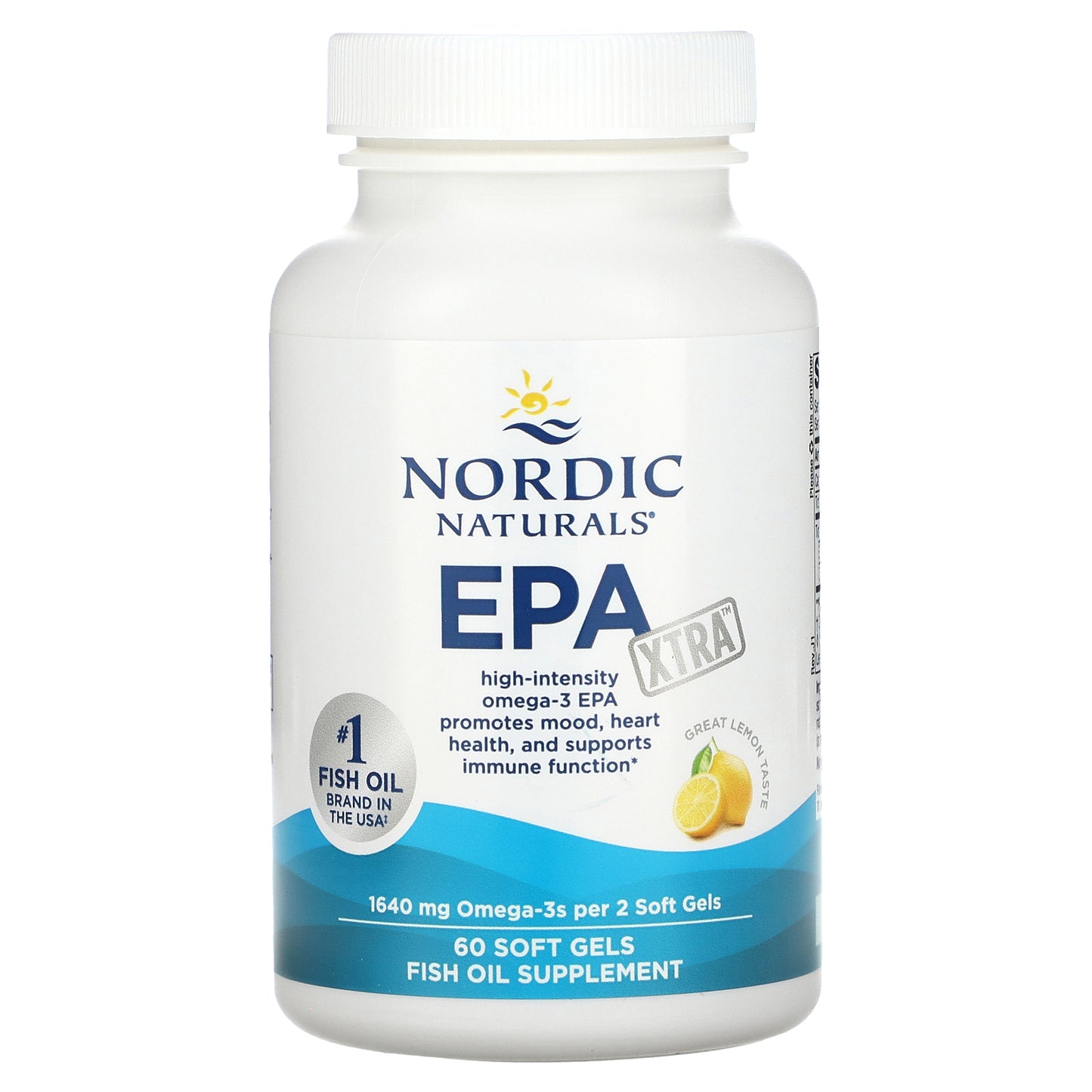 Nordic Naturals, EPA Xtra, Great Lemon, 60 Soft Gels