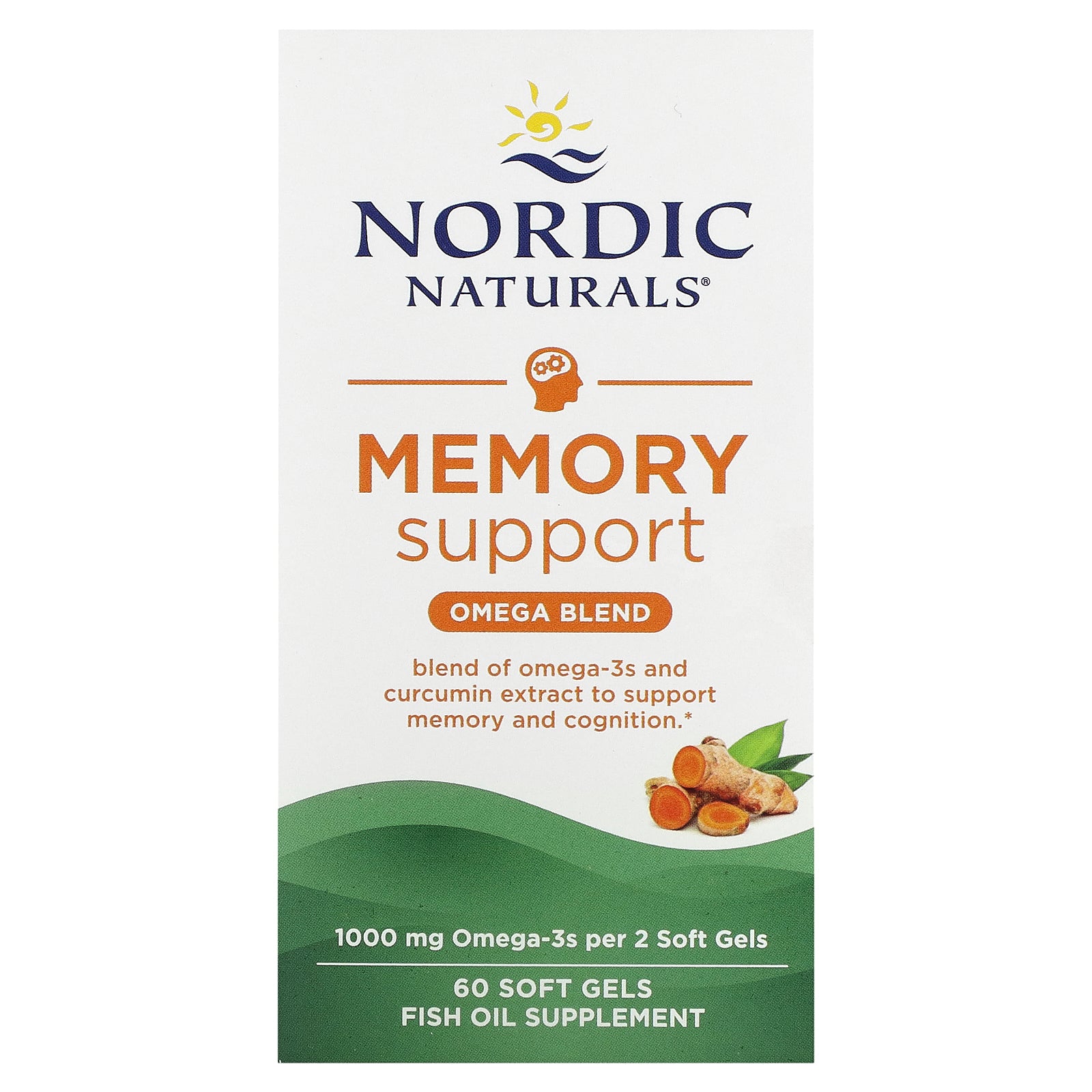 Nordic Naturals, Memory Support, Omega Blend, 60 Soft Gels