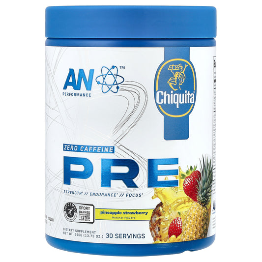 AN Supps, Pre-Workout, Zero Caffeine, Pineapple Strawberry, 13.75 oz (390 g)