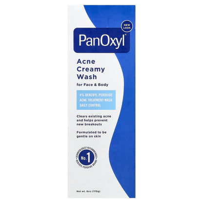 PanOxyl, Acne Creamy Wash, For Face & Body , 6 oz (170 g)