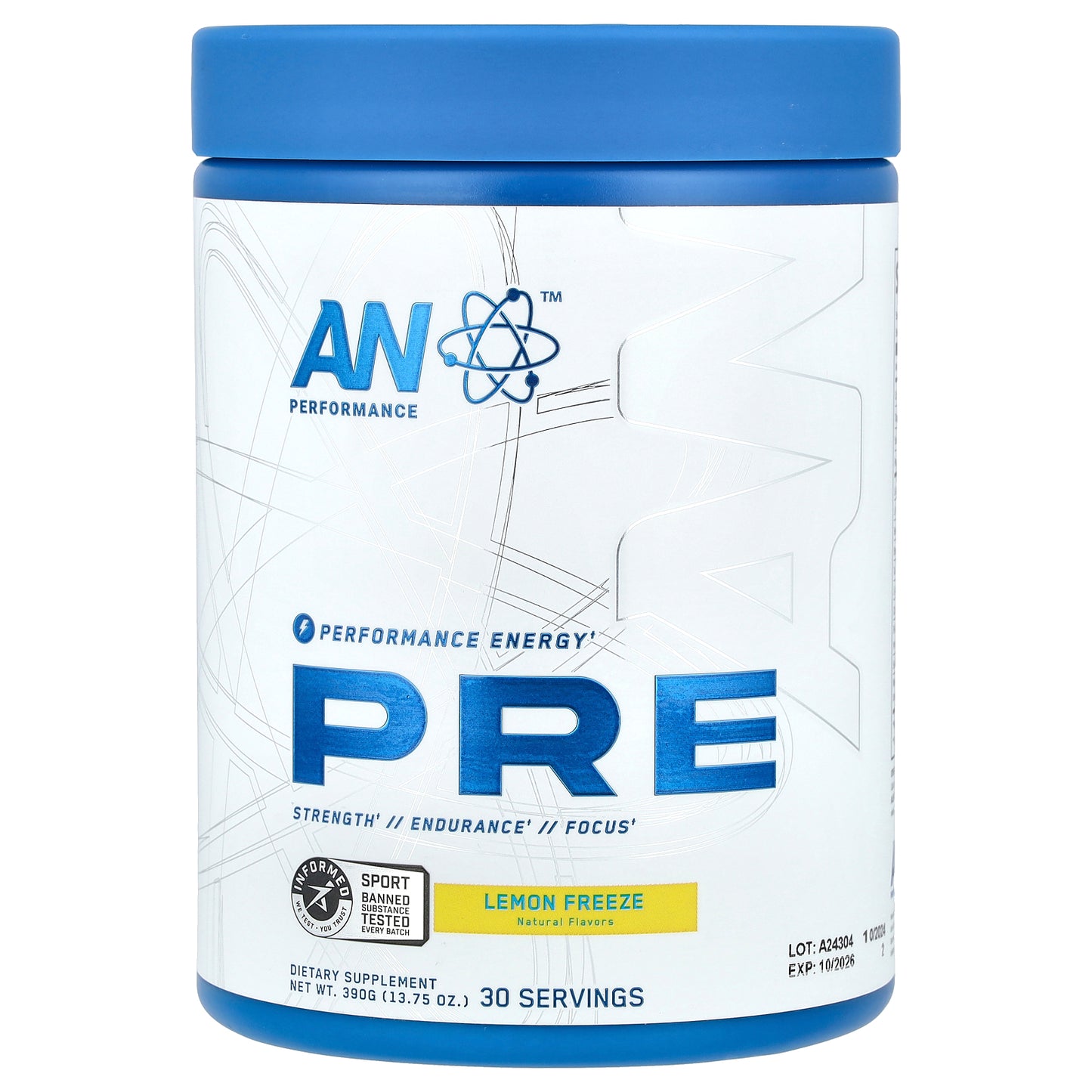 AN Supps, Pre-Workout, Lemon Freeze, 13.75 oz (390 g)