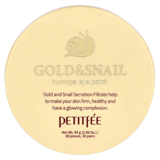 Petitfee, Gold & Snail Hydrogel Eye Patch, 60 Patches