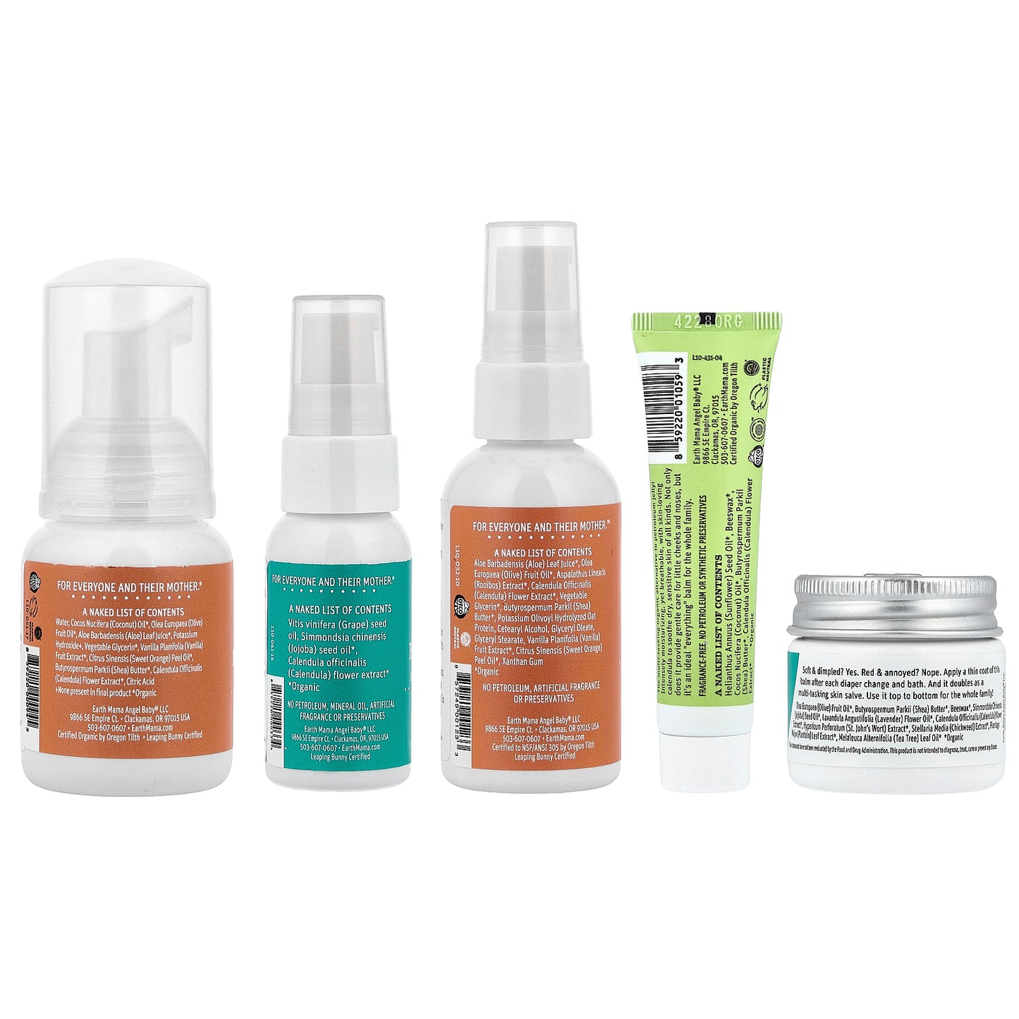 Earth Mama, A Little Something for Baby, 5 Piece Set