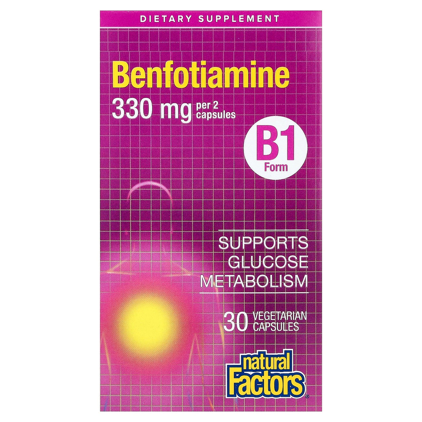 Natural Factors, Benfotiamine, 30 Vegetarian Capsules (165 mg per Capsule)